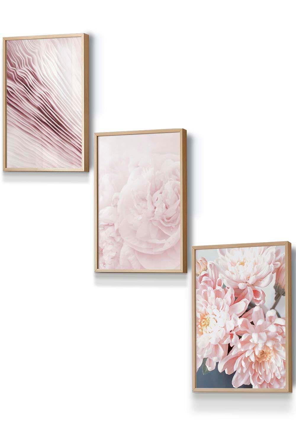 Abstract Pink Macro Floral Framed Wall Art - Small